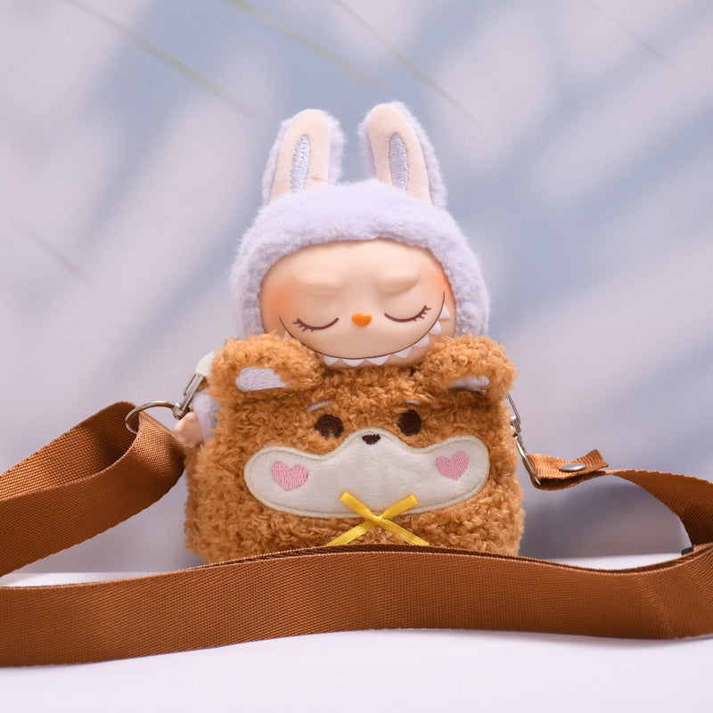 Handmade Labubu set can be paired with Labubu V1 Macaron and V2 seat pendants Labubu clothes small animals teddy bears crossbody bags Labubu doll clothing accessories (excluding dolls)