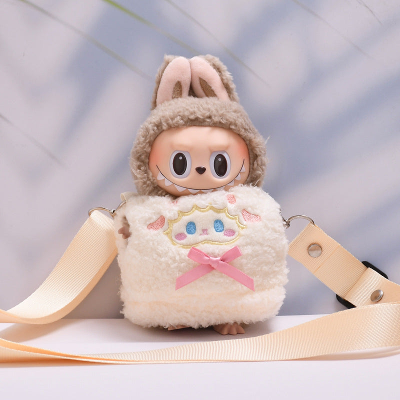 Handmade Labubu set can be paired with Labubu V1 Macaron and V2 seat pendants Labubu clothes small animals teddy bears crossbody bags Labubu doll clothing accessories (excluding dolls)