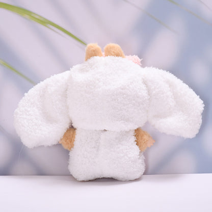 Handmade Labubu set can be paired with Labubu V1 Macaron and V2 seats with plush white rabbit bow tie set Labubu dressing for children (excluding dolls)