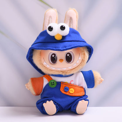 Handmade Labubu Outfit First and Second Generation Labubu Cloth Pendant Big Eyes Sesame Bird Strap Pants Set Vinyl Labubu Baby Clothes (not including dolls)