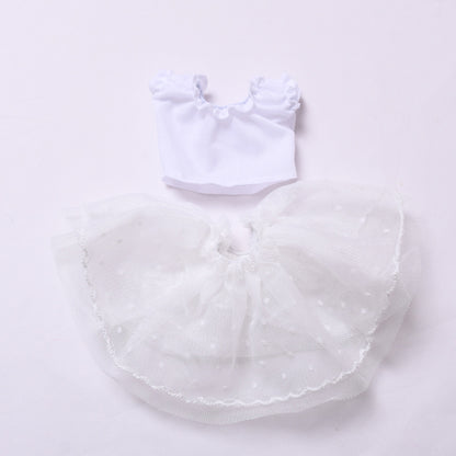 Handmade Labubu set can be paired with Labubu V1 Macaron and V2 seats straw hat wedding dress lace set Labubu doll outfit (excluding dolls)