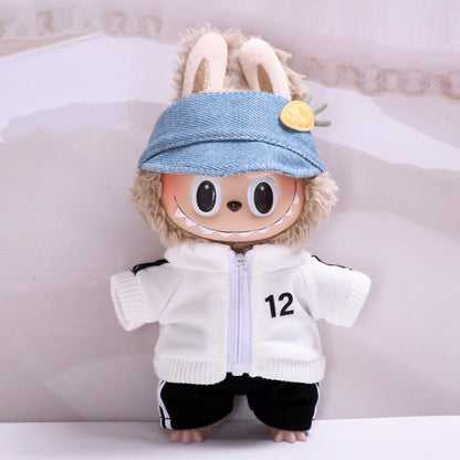 Handmade Labubu set can be paired with Labubu V1 Macaron and V2 seat sportswear set outerwear vinyl LABUBU baby clothes (excluding dolls)