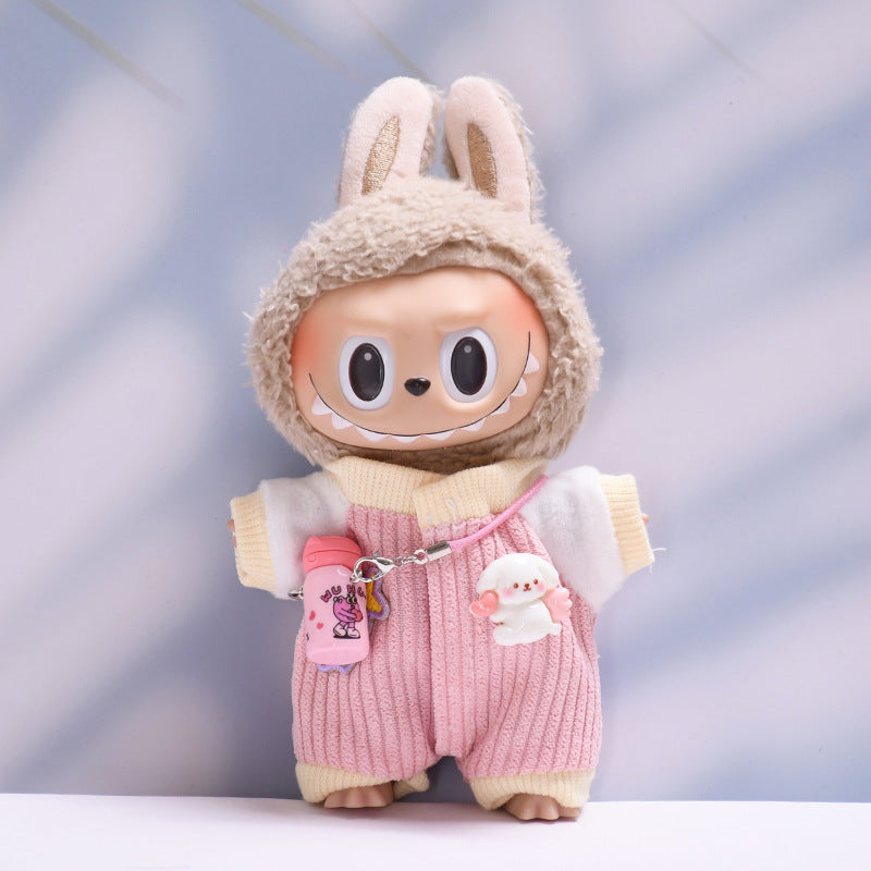 Handmade Labubu set can be paired with Labubu V1 Macaron and V2 seats climbing clothes water bottle set and plush baby clothes (excluding dolls)