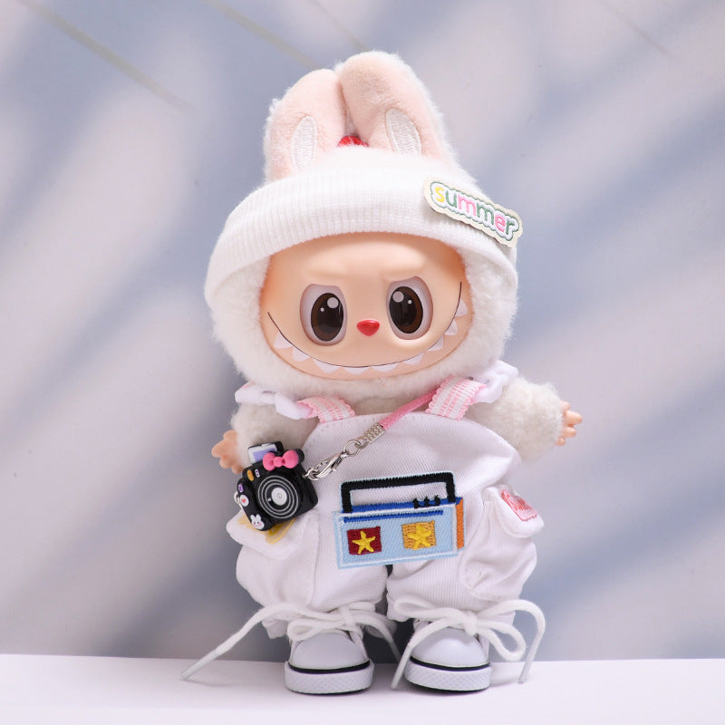 Handmade Labubu set can be paired with Labubu V1 Macaron and V2 seat radio strap pants set and can be worn as a substitute for children's clothing (excluding dolls)