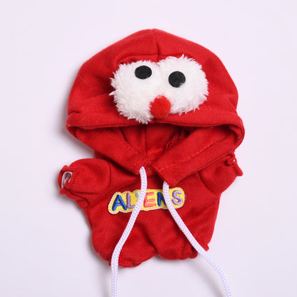 Handmade Labubu set can be paired with Labubu V1 Macaron and V2 seats blind box 17cm canvas pendant clothes big eyed monster jumpsuit as a substitute for vinyl Labubu baby clothes (excluding dolls)