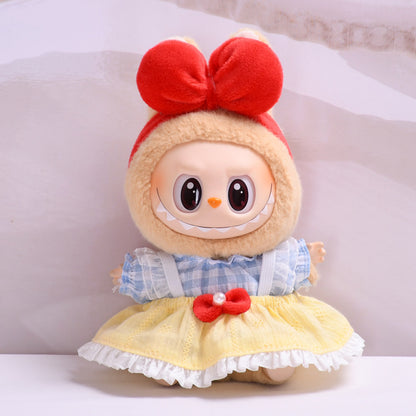 Handmade Labubu set can be paired with Labubu V1 Macaron and V2 seats Snow White dress set vinyl Labubu doll outfit (excluding dolls)