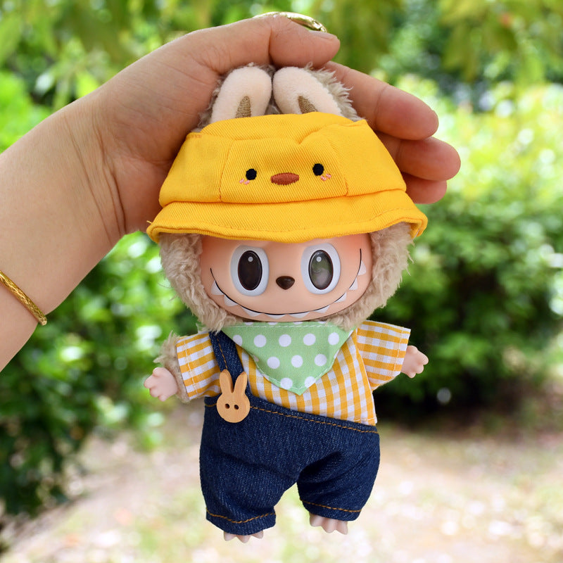 Handmade Labubu set can be paired with Labubu V1 Macaron and V2 seats for cute kindergarten clothes set Labubu keychain accessories (excluding dolls)