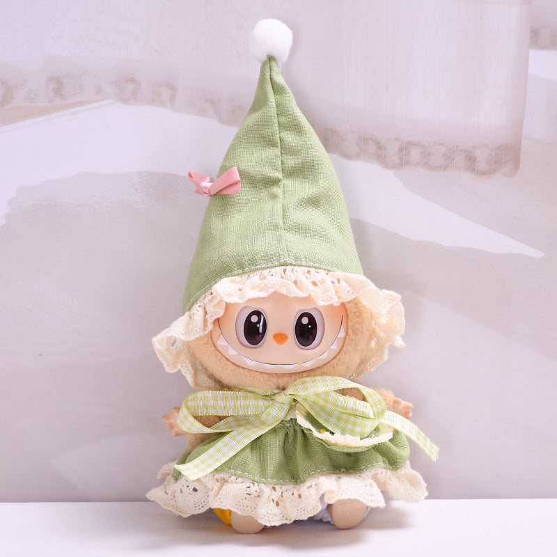 Handmade Labubu set can be paired with Labubu V1 Macaron and V2 seats forest elf set vinyl Labubu doll outfit (excluding dolls)