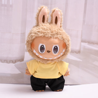 Handmade Labubu set can be paired with Labubu V1 Macaron and V2 seats 38cm plush plush plush toy clothes casual baseball suit set labubu replacement hat (excluding dolls)