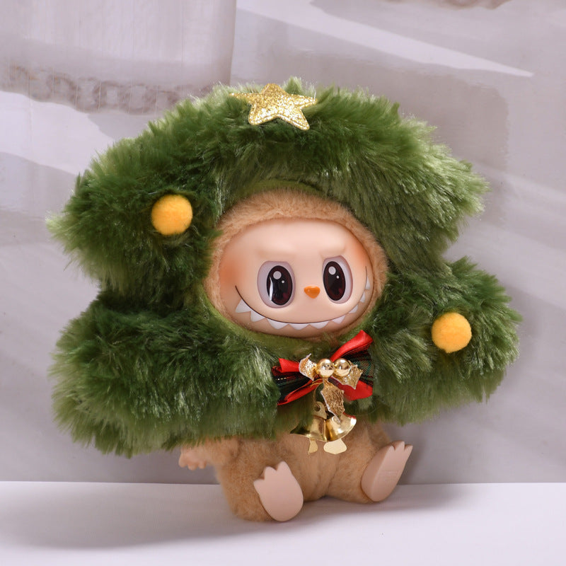 Handmade Labubu set can be paired with Labubu V1 Macaron and V2 seat Christmas tree headband keychain LABUBU scarf (excluding dolls)