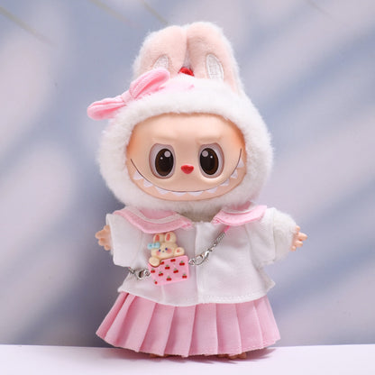 Handmade Labubu set can be paired with Labubu V1 Macaron and V2 seats Sailor JK skirt set Labubu doll clothing replacement (excluding dolls)