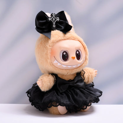 Handmade Labubu set can be paired with Labubu V1 Macaron and V2 seats with black devil wing skirt and Labubu doll outfit (excluding dolls)