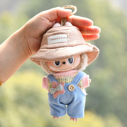 Handmade Labubu set can be paired with Labubu V1 Macaron and V2 seats star overalls sweaters hats 17cm keychains vinyl dolls, and baby clothes (excluding dolls)&nbsp;