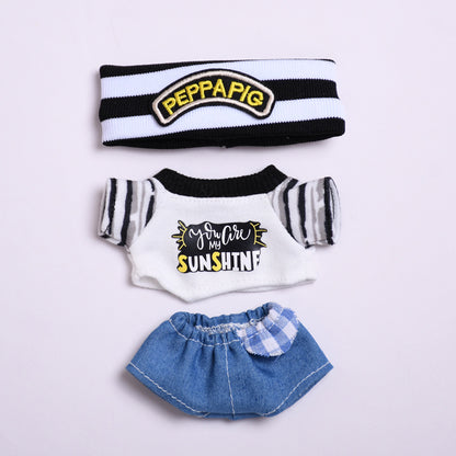 Handmade Labubu set can be paired with Labubu V1 Macaron and V2 seat sports trend shirt set vinyl LABUBU baby clothing replacement (excluding dolls)