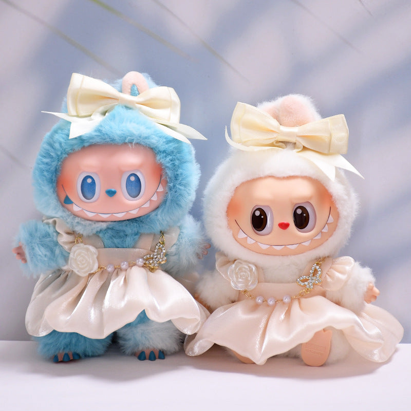 Handmade Labubu set can be paired with Labubu V1 Macaron and V2 seats fairy chiffon skirt set ragu cloth replacement set baby clothes (excluding dolls)