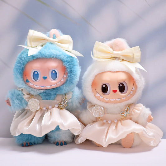 Handmade Labubu set can be paired with Labubu V1 Macaron and V2 seats fairy chiffon skirt set ragu cloth replacement set baby clothes (excluding dolls)