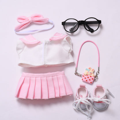 Handmade Labubu set can be paired with Labubu V1 Macaron and V2 seats Sailor JK skirt set Labubu doll clothing replacement (excluding dolls)