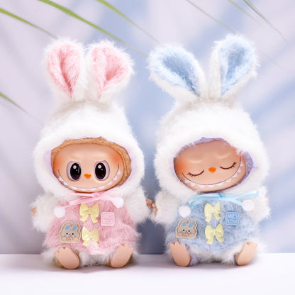 Handmade Labubu set can be paired with Labubu V1 Macaron and V2 seat rabbit ear fur set Labubu plush doll clothing replacement (excluding dolls)