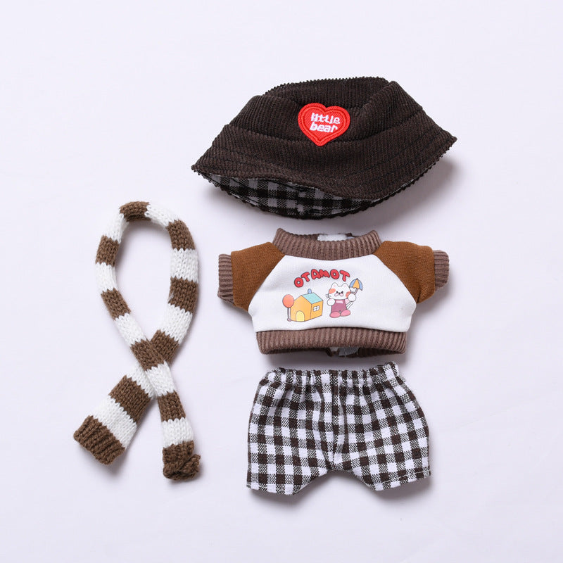 Handmade Labubu set can be paired with Labubu V1 Macaron and V2 seats including cat brown cat scarf set and Labubu doll outfit (excluding dolls)