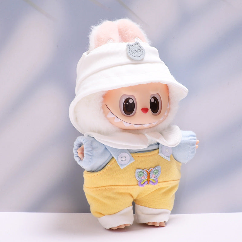 Handmade Labubu set can be paired with Labubu V1 Macaron and V2 seats for spring overalls and Labubu doll outfits (excluding dolls)