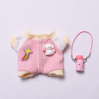 Handmade Labubu set can be paired with Labubu V1 Macaron and V2 seats climbing clothes water bottle set and plush baby clothes (excluding dolls)