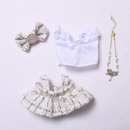 Handmade Labubu set can be paired with Labubu V1 Macaron and V2 seats with a small fragrant skirt bow set (excluding dolls)