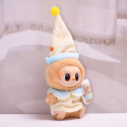 Handmade Labubu Outfit First and Second Generation Pendants Labubu Cloth Clothes Bear Pajama Set Labubu Cute Baby Clothes (not including dolls)