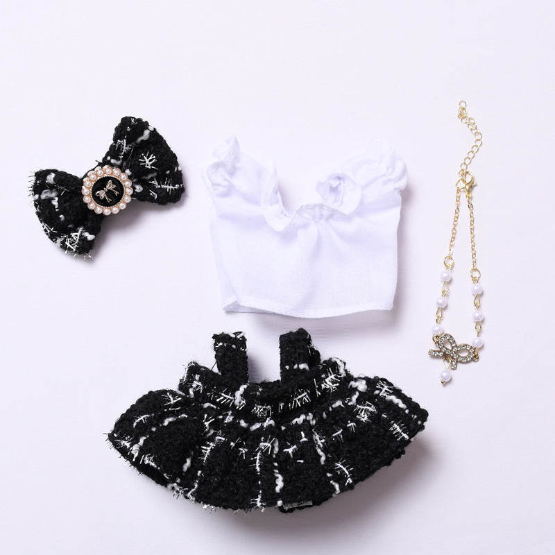 Handmade Labubu set can be paired with Labubu V1 Macaron and V2 seats with a small fragrant skirt bow set (excluding dolls)