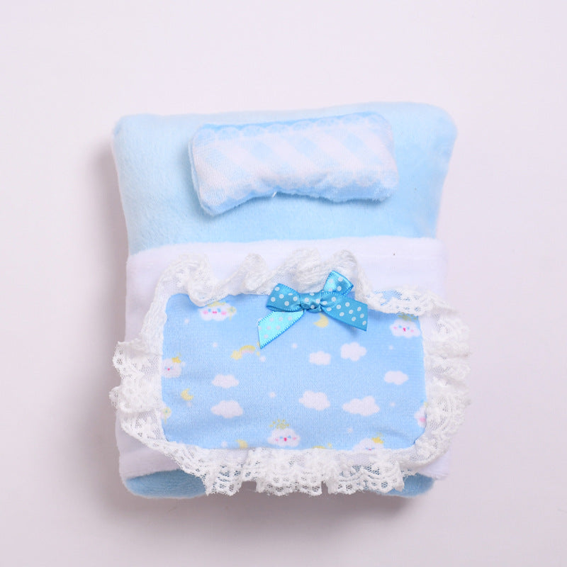 Handmade Labubu set can be paired with Labubu V1 Macaron and V2 seats small beds sleeping bags pillows blankets cloth dolls clothing accessories (excluding dolls)