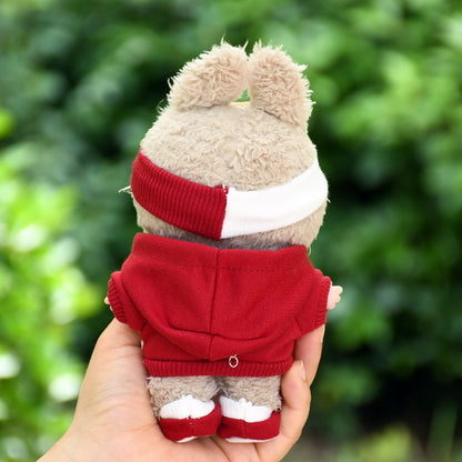 Handmade Labubu set can be paired with Labubu V1 Macaron and V2 seats 17cm canvas pendant clothes trendy hoodie set keychain Labubu fashionable cool baby clothes (excluding dolls)