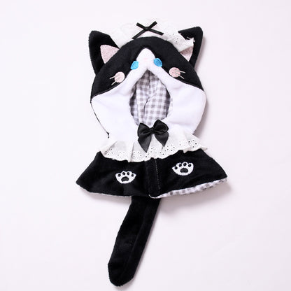 Handmade Labubu set can be paired with Labubu V1 Macaron and V2 seats featuring black cat maid cloaks and Labubu doll outfits (excluding dolls)