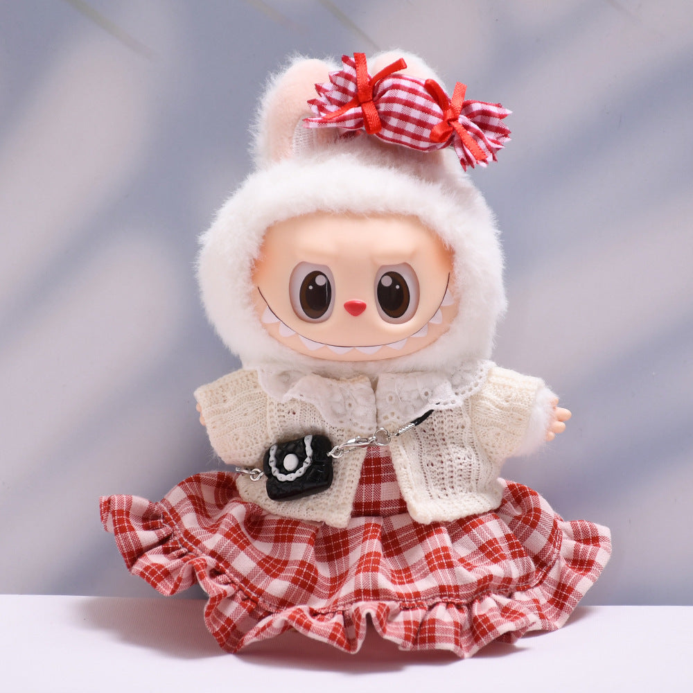 Handmade Labubu set can be paired with Labubu V1 Macaron and V2 seats candy dress set Labubu doll dressing set (excluding dolls)