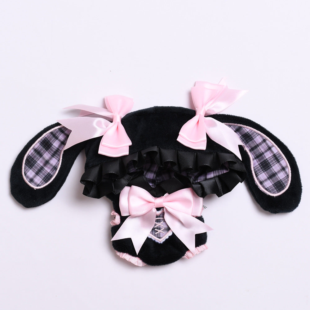 Handmade Labubu set can be paired with Labubu V1 Macaron and V2 seats blind box Labubu pendant clothes rabbit ear hooded clothes Labubu doll clothes cute (excluding dolls)