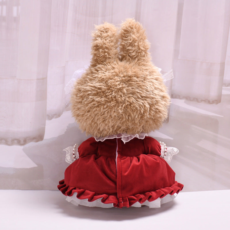 Handmade Labubu set can be paired with Labubu V1 Macaron and V2 seats large size 38cm canvas clothes loli palace dress labubu with replacement doll dresses (excluding dolls)