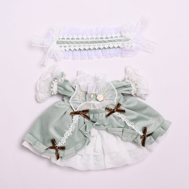 Handmade Labubu set can be paired with Labubu V1 Macaron and V2 seats large size 38cm canvas clothes loli palace dress labubu with replacement doll dresses (excluding dolls)