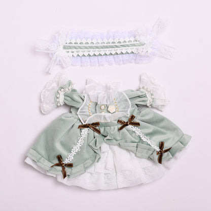 Handmade Labubu set can be paired with Labubu V1 Macaron and V2 seats large size 38cm canvas clothes loli palace dress labubu with replacement doll dresses (excluding dolls)