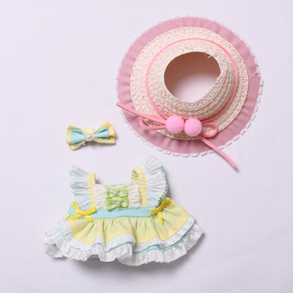 Handmade Labubu set can be paired with Labubu V1 Macaron and V2 seat blind boxes Labubu pendant doll clothes maid princess dress set and cloth replacement (excluding dolls)
