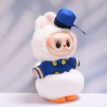 Handmade Labubu Outfit first and second generation seat seat canvas hanging clothes labubu baby clothes duck sailor clothes changing clothes (not including dolls)