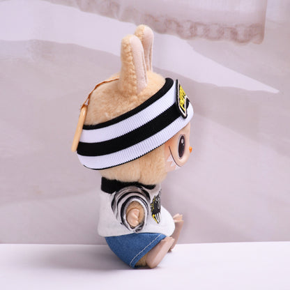 Handmade Labubu set can be paired with Labubu V1 Macaron and V2 seat sports trend shirt set vinyl LABUBU baby clothing replacement (excluding dolls)