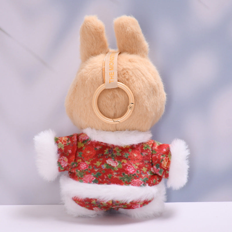 Handmade Labubu set can be paired with Labubu V1 Macaron and V2 seat hangers Labubu cloth clothes large flower cotton jacket set Labubu clothing for children (excluding dolls)