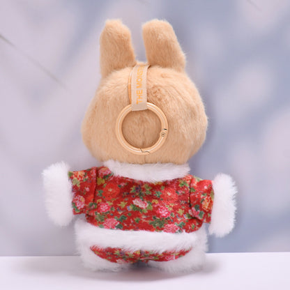 Handmade Labubu set can be paired with Labubu V1 Macaron and V2 seat hangers Labubu cloth clothes large flower cotton jacket set Labubu clothing for children (excluding dolls)