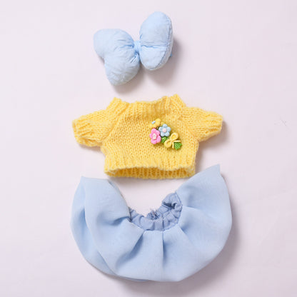 Handmade Labubu set can be paired with Labubu V1 Macaron and V2 seats featuring small floral sweaters gauze skirts bows and Labubu doll outfits (excluding dolls)