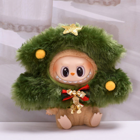 Handmade Labubu set can be paired with Labubu V1 Macaron and V2 seat Christmas tree headband keychain LABUBU scarf (excluding dolls)