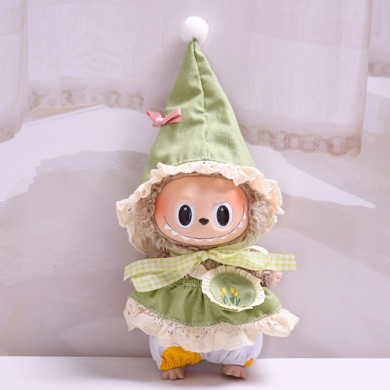 Handmade Labubu set can be paired with Labubu V1 Macaron and V2 seats forest elf set vinyl Labubu doll outfit (excluding dolls)