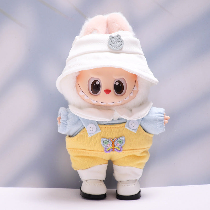 Handmade Labubu set can be paired with Labubu V1 Macaron and V2 seats for spring overalls and Labubu doll outfits (excluding dolls)