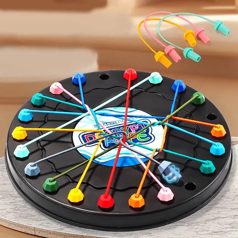 AERBA HOT SALE Children Rope Knots Sensory Social Board Game Logical Thinking Challenge Twisted Connected Line Brain Strategy Table Game