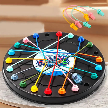 AERBA HOT SALE Children Rope Knots Sensory Social Board Game Logical Thinking Challenge Twisted Connected Line Brain Strategy Table Game