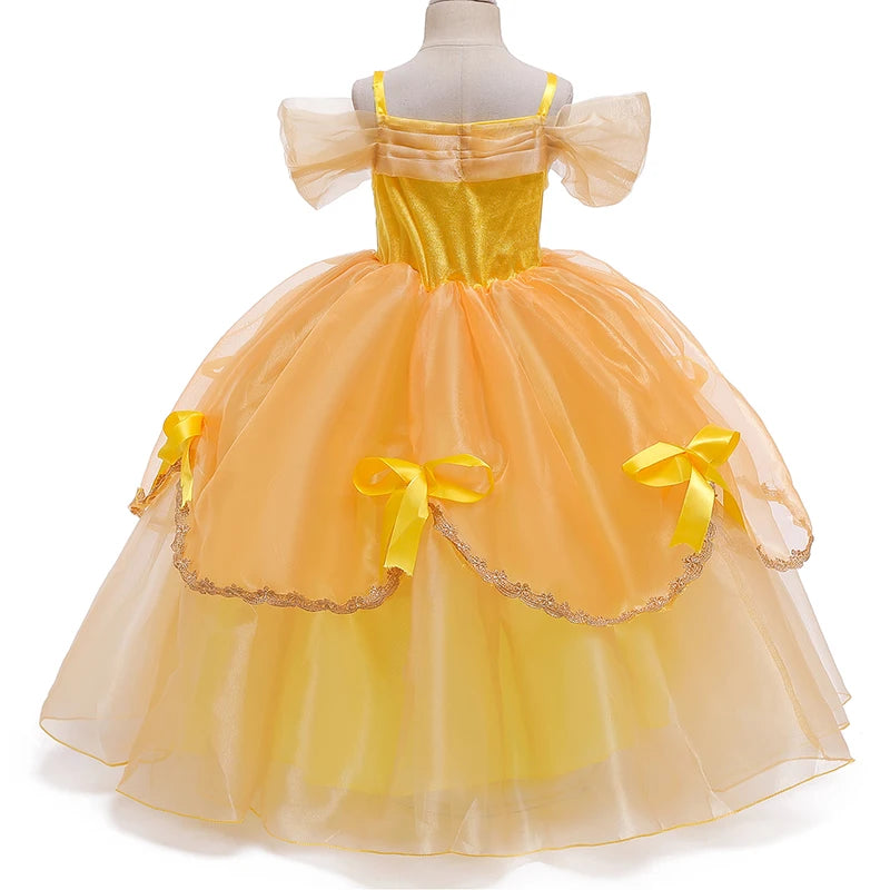 AERBA DRESS Wedding Flower Girl Dress Princess Dress Kids Cosplay Costumes for Girls  Fancy Elegant Gown Fairy Beauty Halloween Party Dress