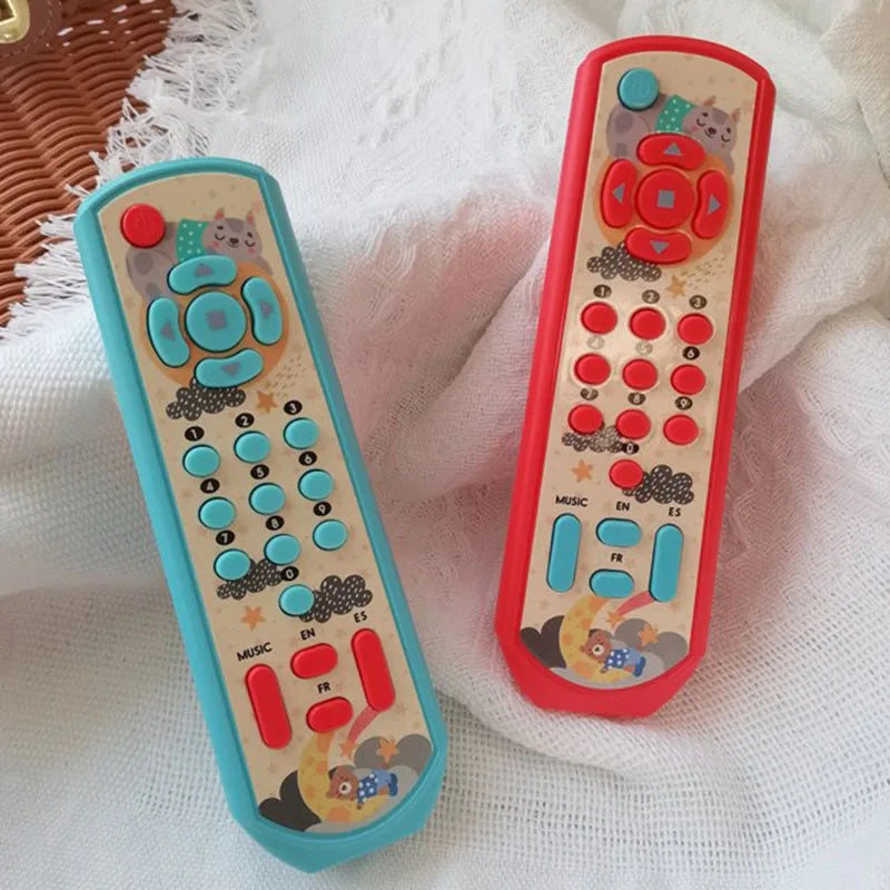 AERBA HOT SALE Baby Music TV Remote Control Montessori Early Educational Toys Multi-functional Numbers English Learning Toys Gift for Newborn