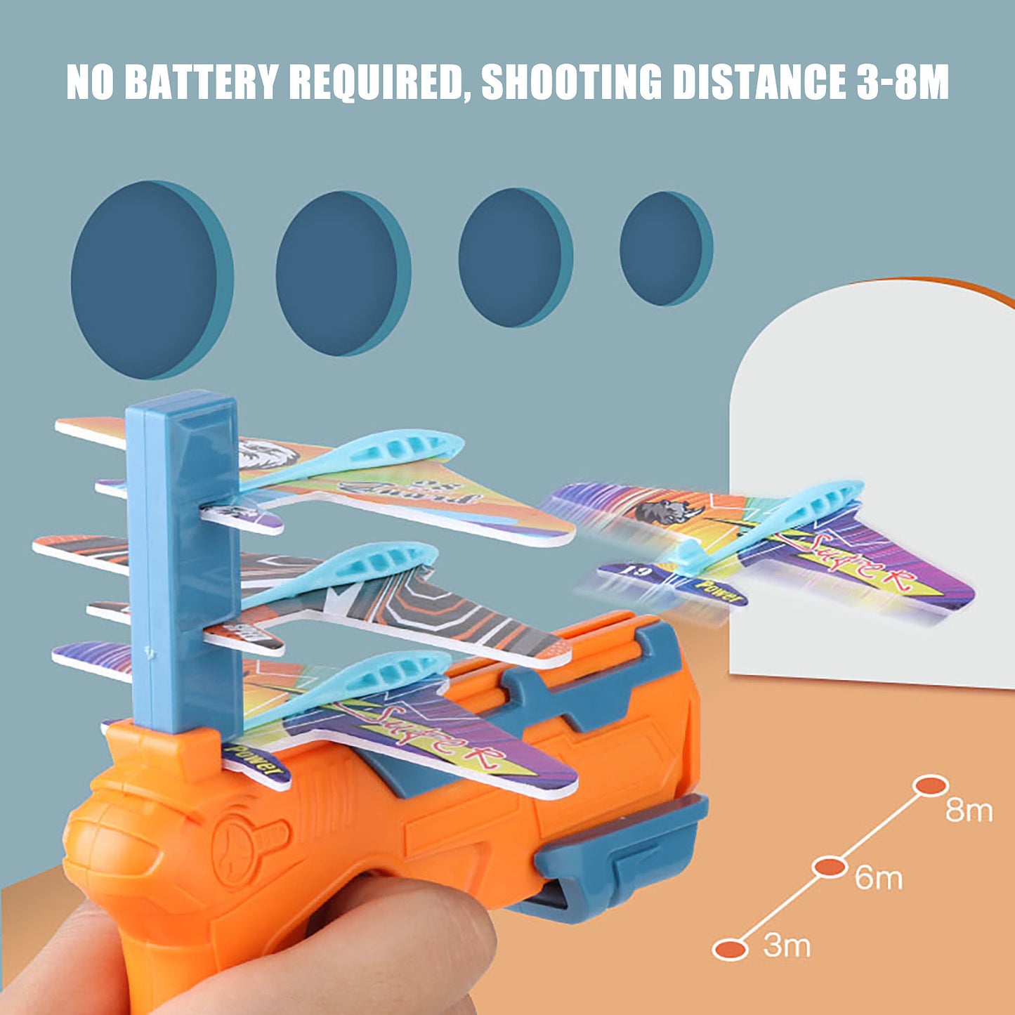 AERBA HOT SALE Children's Toys Airplane Launcher Bubble Catapult With 6 Small Plane Toy Funny Airplane Toys for Kids plane Catapult Gun Shooting Game Gift